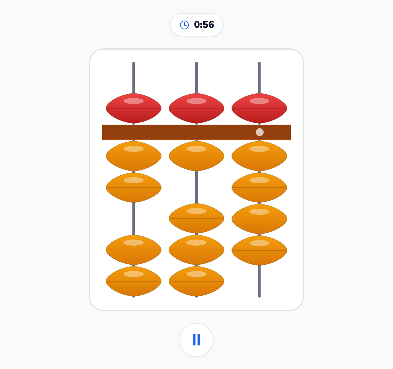 Abacus flash cards exercise in Amavit