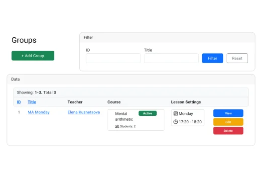 Easily create and schedule groups